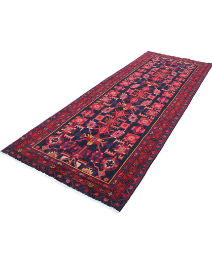 Hamadan 3' 8" X 10' 0" Hand Knotted Wool Rug 3' 8" X 10' 0" (112 X 305) / Black / Wool