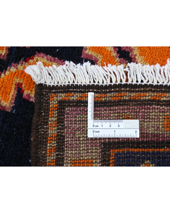 Hamadan 4' 2" X 16' 0" Hand Knotted Wool Rug 4' 2" X 16' 0" (127 X 488) / Blue / Wool