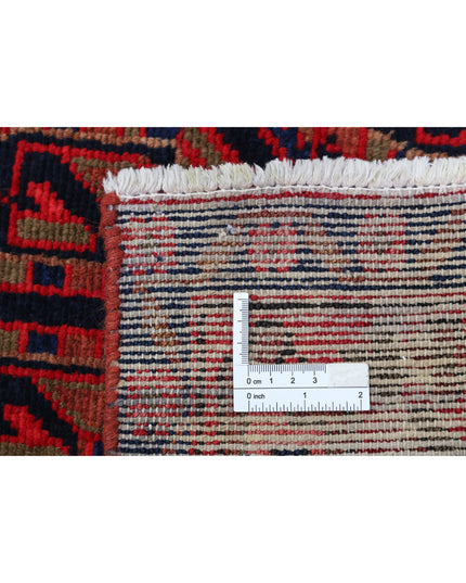 Hamadan 3' 7" X 17' 4" Hand Knotted Wool Rug 3' 7" X 17' 4" (109 X 528) / Blue / Wool