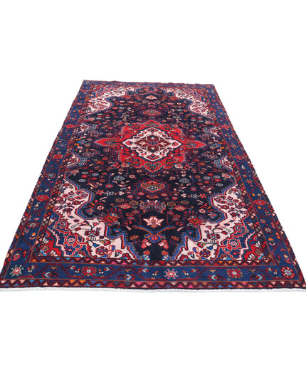 Hamadan 5' 5" X 9' 10" Hand Knotted Wool Rug 5' 5" X 9' 10" (165 X 300) / Black / Wool