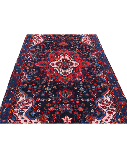 Hamadan 5' 5" X 9' 10" Hand Knotted Wool Rug 5' 5" X 9' 10" (165 X 300) / Black / Wool