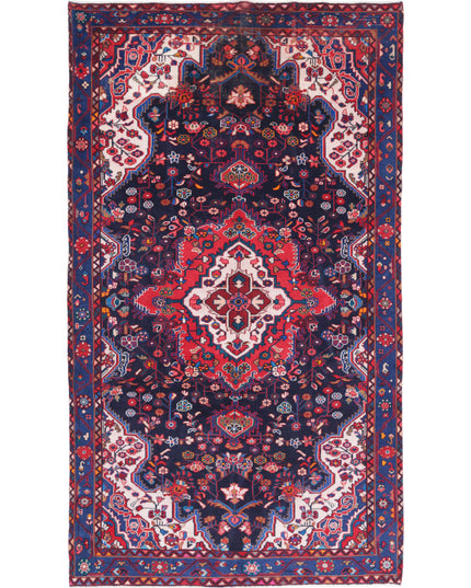 Hamadan 5' 5" X 9' 10" Hand Knotted Wool Rug 5' 5" X 9' 10" (165 X 300) / Black / Wool