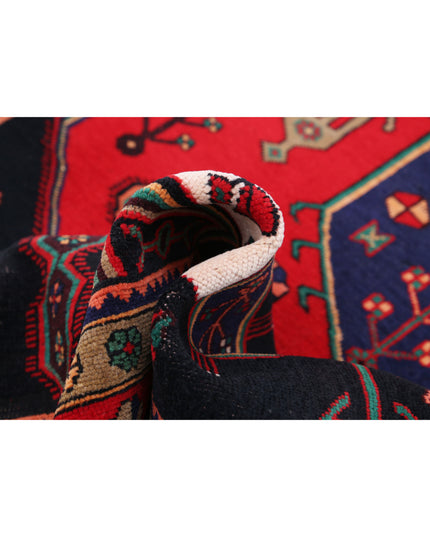 Hamadan 4' 8" X 9' 7" Hand Knotted Wool Rug 4' 8" X 9' 7" (142 X 292) / Black / Wool