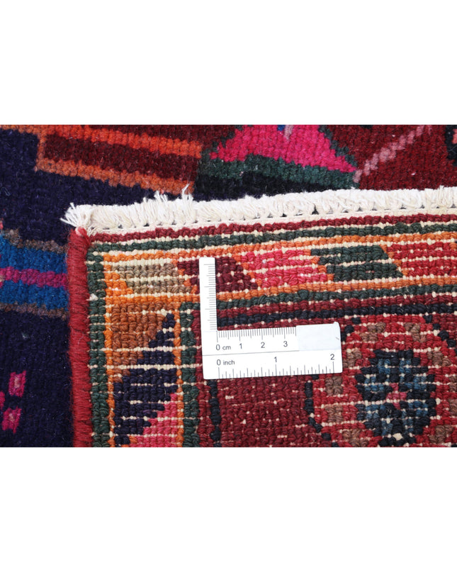 Hamadan 4' 6" X 9' 8" Hand Knotted Wool Rug 4' 6" X 9' 8" (137 X 295) / Black / Wool