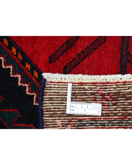 Hamadan 5' 3" X 10' 4" Hand Knotted Wool Rug 5' 3" X 10' 4" (160 X 315) / Black / Wool