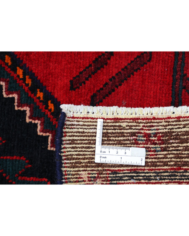 Hamadan 5' 3" X 10' 4" Hand Knotted Wool Rug 5' 3" X 10' 4" (160 X 315) / Black / Wool