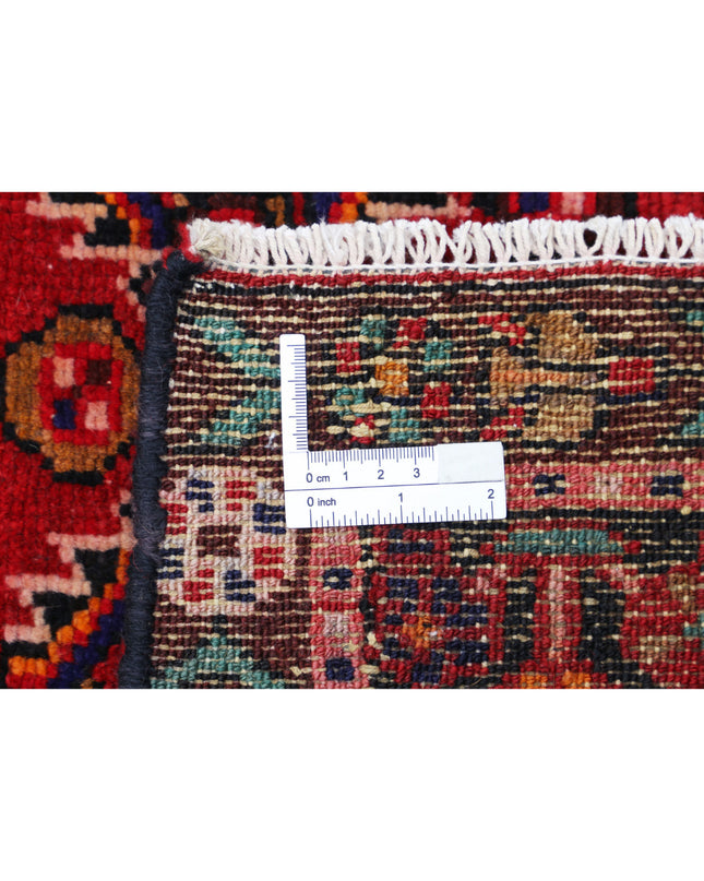 Hamadan 5' 4" X 7' 11" Hand Knotted Wool Rug 5' 4" X 7' 11" (162 X 241) / Red / Wool