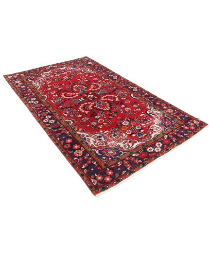 Hamadan 4' 9" X 7' 8" Hand Knotted Wool Rug 4' 9" X 7' 8" (145 X 234) / Red / Wool