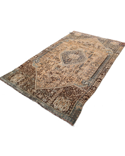 Hamadan 4' 10" X 7' 9" Hand Knotted Wool Rug 4' 10" X 7' 9" (147 X 236) / Rust / Wool