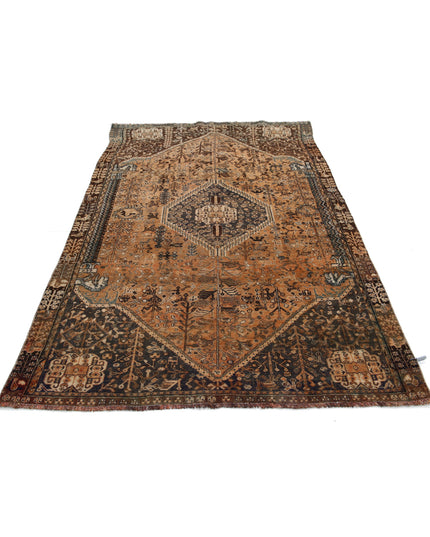 Hamadan 4' 10" X 7' 9" Hand Knotted Wool Rug 4' 10" X 7' 9" (147 X 236) / Rust / Wool
