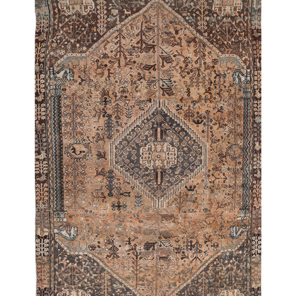 Hamadan 4' 10" X 7' 9" Hand Knotted Wool Rug 4' 10" X 7' 9" (147 X 236) / Rust / Wool