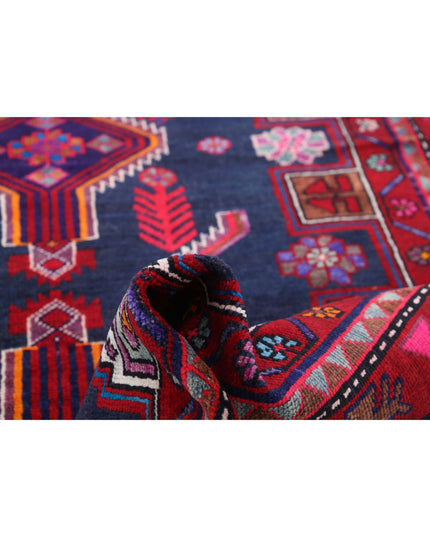 Hamadan 4' 10" X 8' 10" Hand Knotted Wool Rug 4' 10" X 8' 10" (147 X 269) / Blue / Wool