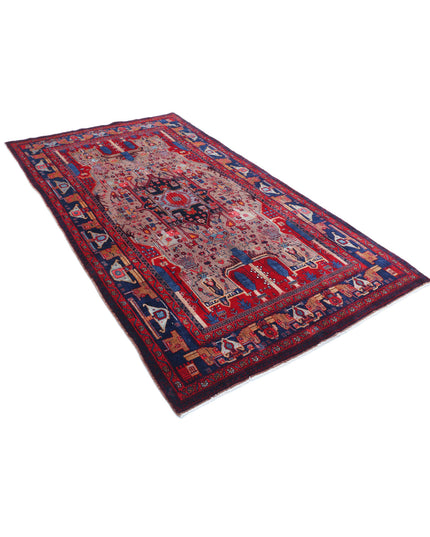 Hamadan 4' 11" X 9' 0" Hand Knotted Wool Rug 4' 11" X 9' 0" (150 X 274) / Red / Wool