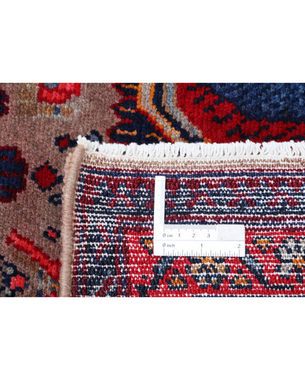 Hamadan 4' 11" X 9' 0" Hand Knotted Wool Rug 4' 11" X 9' 0" (150 X 274) / Red / Wool