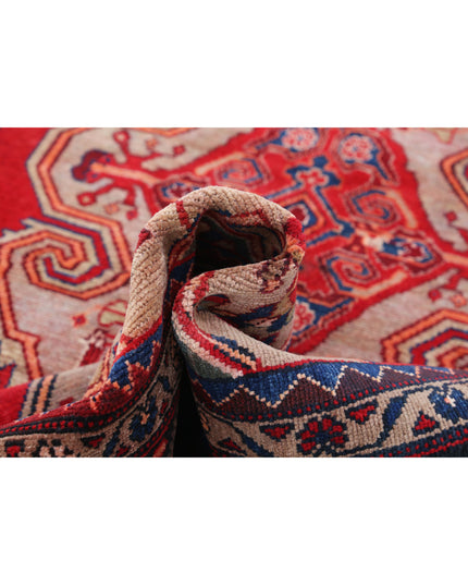 Hamadan 4' 7" X 8' 9" Hand Knotted Wool Rug 4' 7" X 8' 9" (140 X 267) / Red / Wool