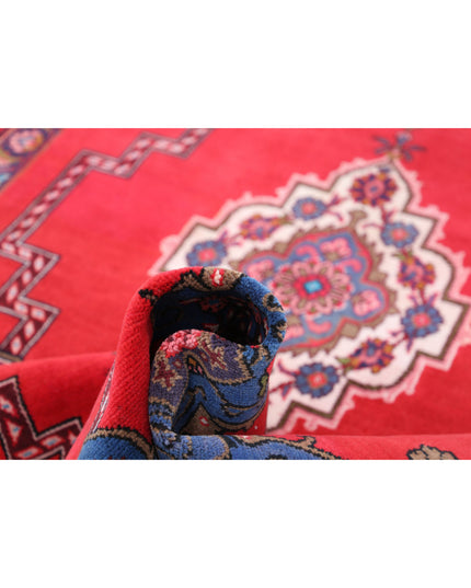 Hamadan 4' 10" X 9' 0" Hand Knotted Wool Rug 4' 10" X 9' 0" (147 X 274) / Red / Wool