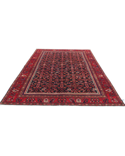 Hamadan 6' 11" X 9' 11" Hand Knotted Wool Rug 6' 11" X 9' 11" (211 X 302) / Black / Wool