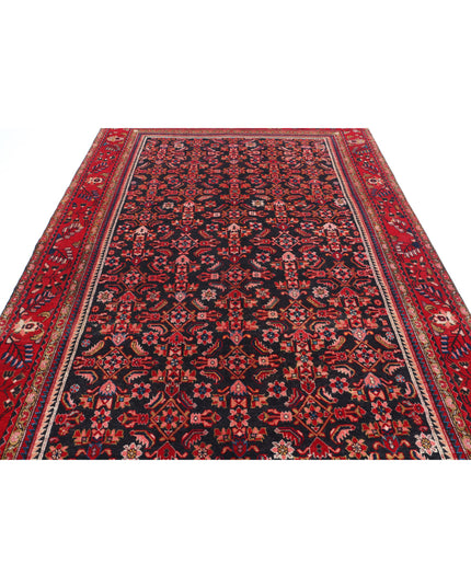 Hamadan 6' 11" X 9' 11" Hand Knotted Wool Rug 6' 11" X 9' 11" (211 X 302) / Black / Wool