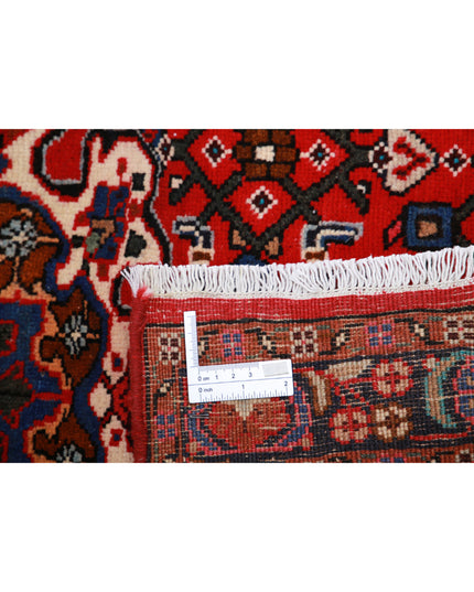 Hamadan 3' 3" X 5' 0" Hand Knotted Wool Rug 3' 3" X 5' 0" (99 X 152) / Red / Wool