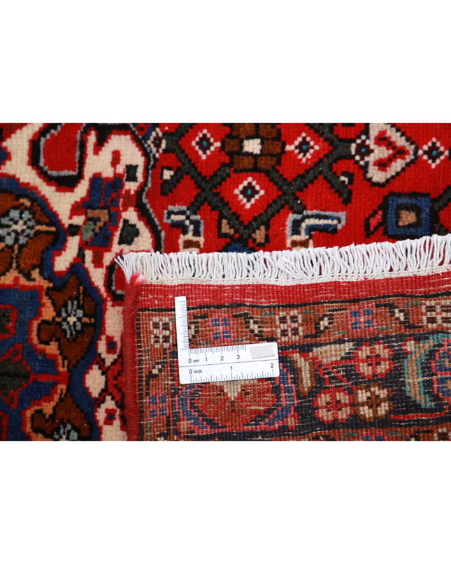 Hamadan 3' 3" X 5' 0" Hand Knotted Wool Rug 3' 3" X 5' 0" (99 X 152) / Red / Wool
