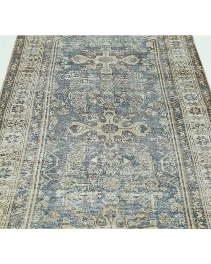 Hamadan 3' 7" X 9' 8" Hand Knotted Wool Rug 3' 7" X 9' 8" (109 X 295) / Taupe / Wool