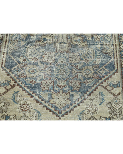 Hamadan 3' 7" X 9' 8" Hand Knotted Wool Rug 3' 7" X 9' 8" (109 X 295) / Taupe / Wool