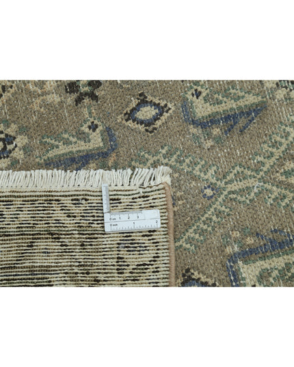 Hamadan 3' 8" X 13' 10" Hand Knotted Wool Rug 3' 8" X 13' 10" (112 X 422) / Taupe / Wool
