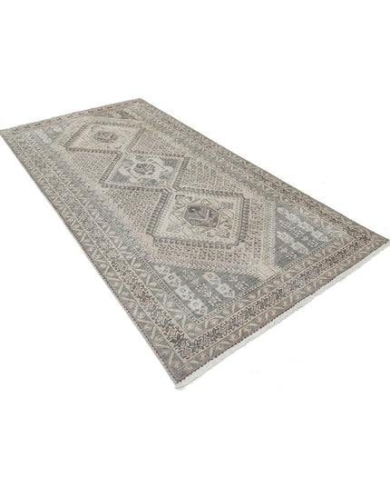 Hamadan 4' 10" X 9' 9" Hand Knotted Wool Rug 4' 10" X 9' 9" (147 X 297) / Ivory / Wool