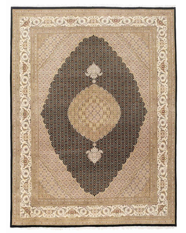 Heritage 9' 2" X 12' 5" Hand Knotted Wool Rug 9' 2" X 12' 5" (280 X 379) / Black / Wool