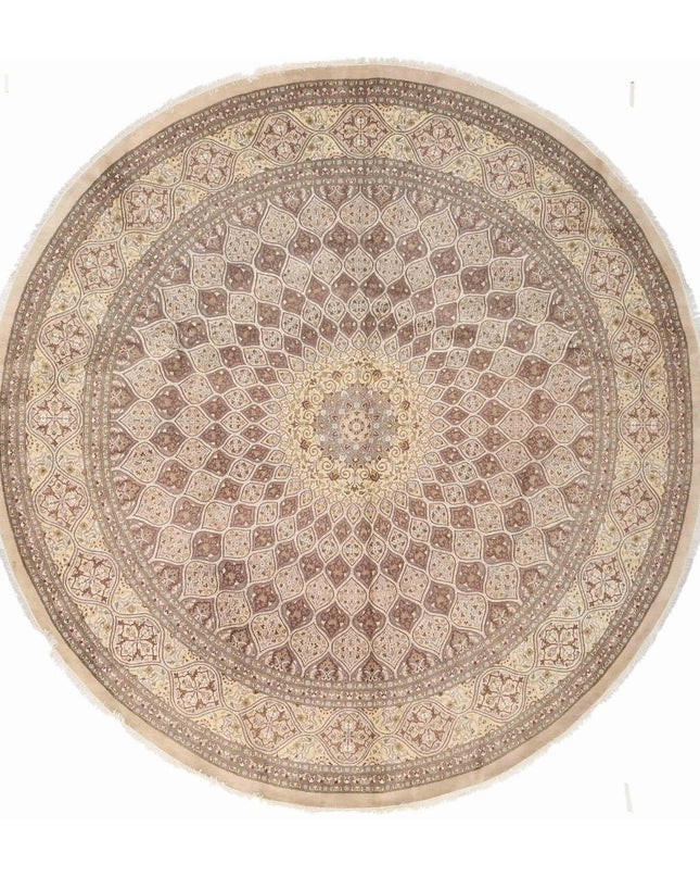 Heritage 13' 0" X 13' 0" Hand Knotted Wool Rug 13' 0" X 13' 0" (396 X 396) / Ivory / Wool