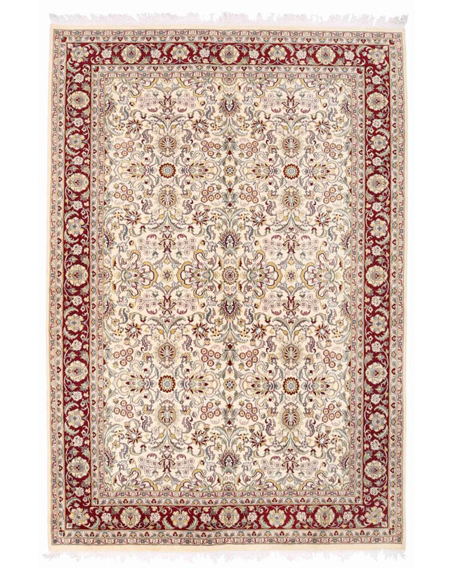 Heritage 6' 1" X 9' 2" Hand Knotted Wool Rug 6' 1" X 9' 2" (185 X 280) / Ivory / Wool