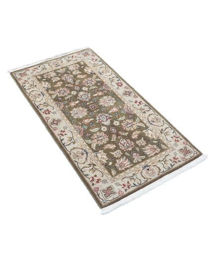 Heritage 2' 0" X 3' 9" Hand Knotted Wool Rug 2' 0" X 3' 9" (61 X 114) / Green / Wool