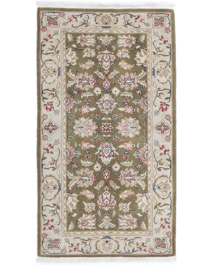 Heritage 2' 0" X 3' 9" Hand Knotted Wool Rug 2' 0" X 3' 9" (61 X 114) / Green / Wool
