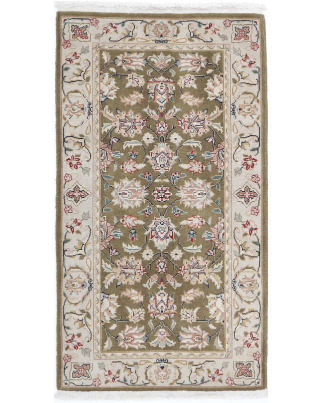 Heritage 2' 0" X 3' 9" Hand Knotted Wool Rug 2' 0" X 3' 9" (61 X 114) / Green / Wool