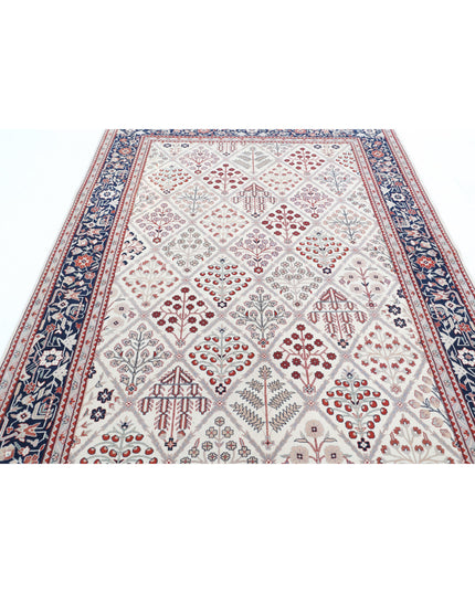 Heritage 6' 1" X 9' 2" Hand Knotted Wool Rug 6' 1" X 9' 2" (185 X 280) / Ivory / Wool