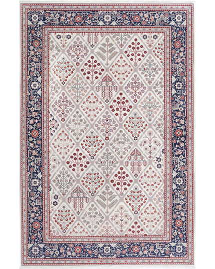 Heritage 6' 1" X 9' 2" Hand Knotted Wool Rug 6' 1" X 9' 2" (185 X 280) / Ivory / Wool