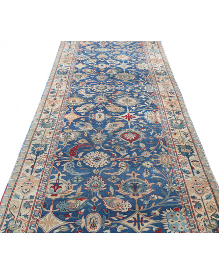 Heritage 4' 0" X 12' 0" Hand Knotted Wool Rug 4' 0" X 12' 0" (122 X 366) / Blue / Wool