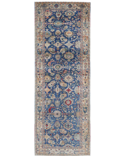 Heritage 4' 0" X 12' 0" Hand Knotted Wool Rug 4' 0" X 12' 0" (122 X 366) / Blue / Wool