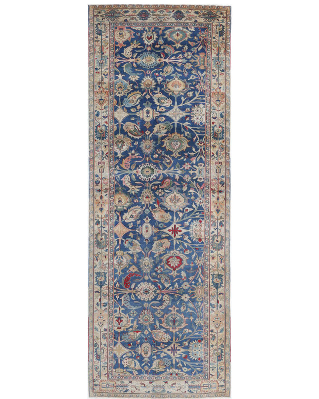 Heritage 4' 0" X 12' 0" Hand Knotted Wool Rug 4' 0" X 12' 0" (122 X 366) / Blue / Wool