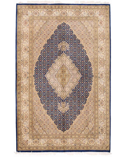 Heritage 4' 8" X 7' 6" Hand Knotted Wool Rug 4' 8" X 7' 6" (142 X 229) / Blue / Wool