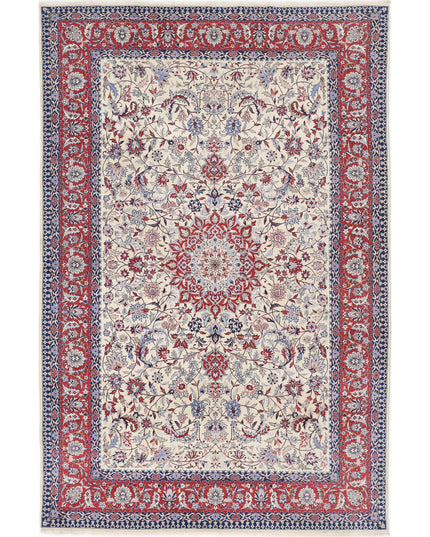 Heritage 6' 0" X 9' 1" Hand Knotted Wool Rug 6' 0" X 9' 1" (183 X 277) / Ivory / Wool