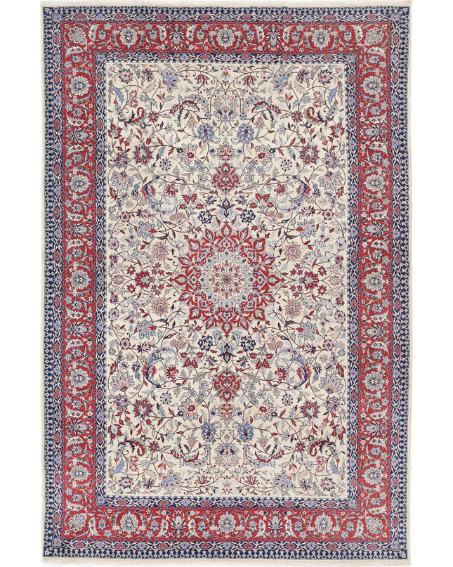 Heritage 6' 0" X 9' 1" Hand Knotted Wool Rug 6' 0" X 9' 1" (183 X 277) / Ivory / Wool