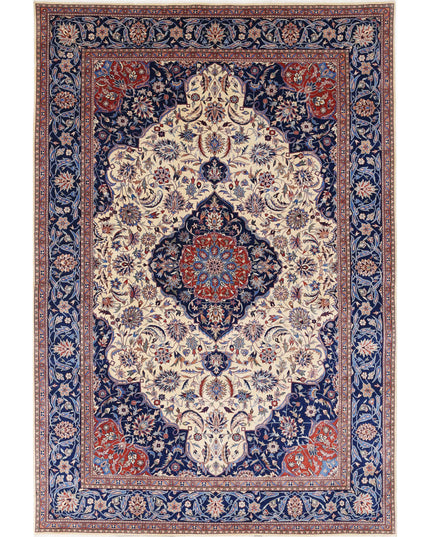 Heritage 6' 0" X 8' 11" Hand Knotted Wool Rug 6' 0" X 8' 11" (183 X 272) / Ivory / Wool