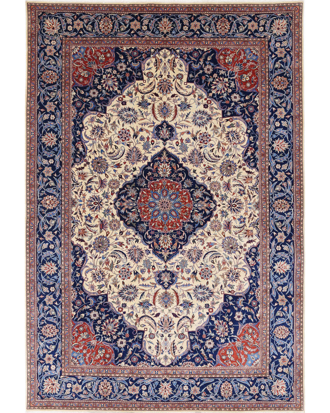 Heritage 6' 0" X 8' 11" Hand Knotted Wool Rug 6' 0" X 8' 11" (183 X 272) / Ivory / Wool