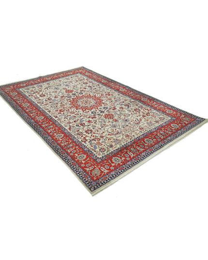 Heritage 6' 0" X 9' 0" Hand Knotted Wool Rug 6' 0" X 9' 0" (183 X 274) / Ivory / Wool