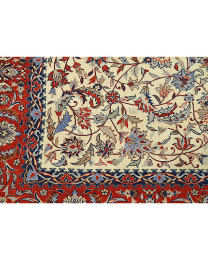 Heritage 6' 0" X 9' 0" Hand Knotted Wool Rug 6' 0" X 9' 0" (183 X 274) / Ivory / Wool