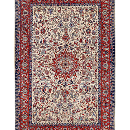 Heritage 6' 0" X 9' 0" Hand Knotted Wool Rug 6' 0" X 9' 0" (183 X 274) / Ivory / Wool