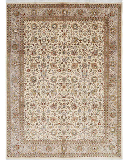 Heritage 8' 11" X 12' 0" Hand Knotted Wool Rug 8' 11" X 12' 0" (272 X 366) / Ivory / Wool