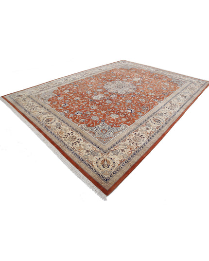 Heritage 10' 2" X 13' 10" Hand Knotted Wool Rug 10' 2" X 13' 10" (310 X 422) / Rust / Wool