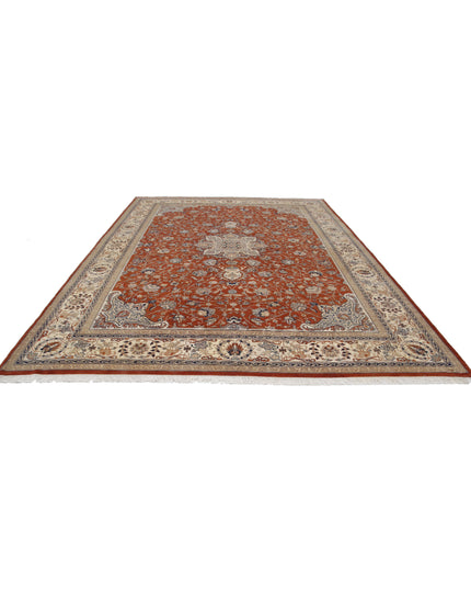 Heritage 10' 2" X 13' 10" Hand Knotted Wool Rug 10' 2" X 13' 10" (310 X 422) / Rust / Wool